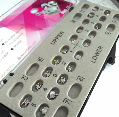 Mini/Standaard 0.022''/0.018'' MIM-technologie orthodontische metalen beugels met gaasbasis