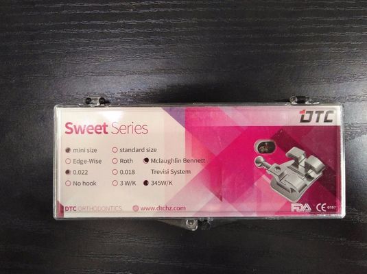 Mini/Standaard 0.022''/0.018'' MIM-technologie orthodontische metalen beugels met gaasbasis
